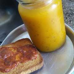 Una foto de Jugo de zapallo, para el desayuno 👍