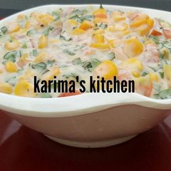 A picture of Creamy sweet corn salad.