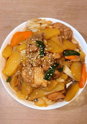 Foto resep 간장 닭갈비 Ganjang Dakgalbi (Tumis Ayam Kecap ala Korea) - kids friendly