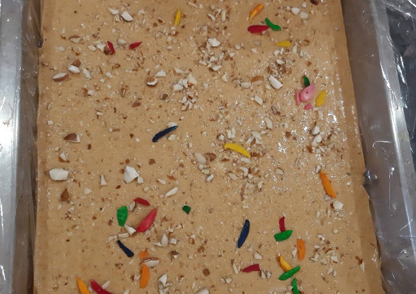 Chana magaj - an Indian sweet made with gram flour