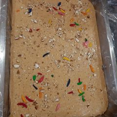 Chana magaj - an Indian sweet made with gram flour A picture of Chana magaj - an Indian sweet made with gram flour.