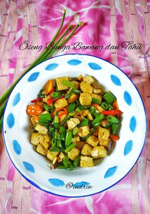 Foto resep Oseng Bunga Bawang Dan Tahu