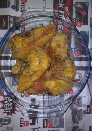 A picture of Oven grilled crispy chicken.