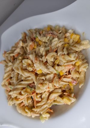 A picture of Cold Pasta and Tuna Salad.