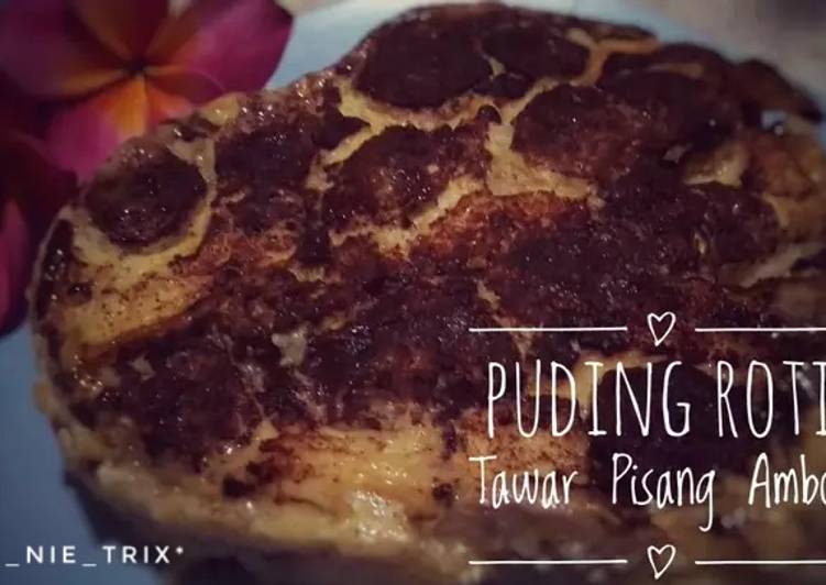 Puding Roti Tawar Pisang Ambon