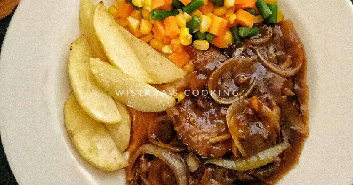 Resep Beef Steak Steak Daging Sapi Teflon Homemade Oleh Wistara 👩🏻‍🍳