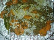 Una foto de arroz para acompañar las carnes