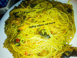 Spaghetti with cat fish