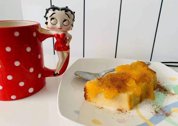 Flan de manzana con mermelada de melocotón 🍮🍑🍑