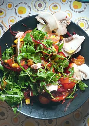 Una foto de Ensalada de rúcula improvisada