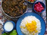 خورش کرفس با لوبیا چشم بلبلی