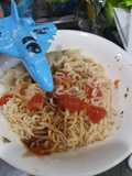 Mie wonton pedas manis