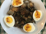 Puntarelle and Hard  Boiled Eggs