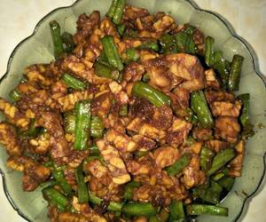 Resep mudah Oseng tempe kacang panjang lila Yummy Mantul