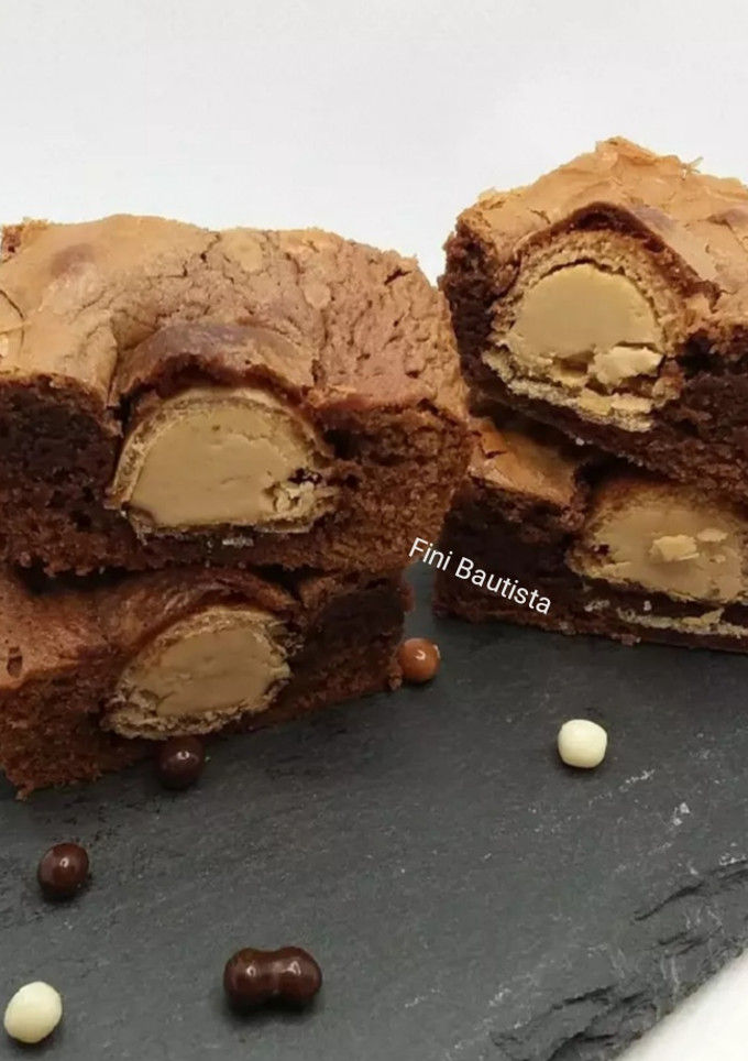 Una foto de Brownie de nutella con Kinder Bueno