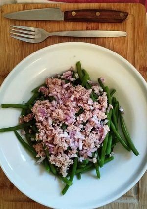 Une photo de Salade de haricots verts du marché