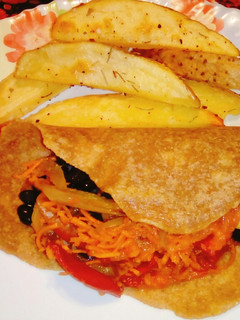 Una foto de Tacos veganos, muy sabrosos!!