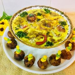 #Punjabi Kadhi With Potatoes Kofta A picture of #Punjabi Kadhi With Potatoes Kofta.