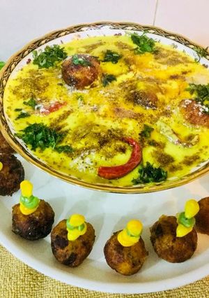 A picture of #Punjabi Kadhi With Potatoes Kofta.
