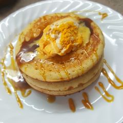 A picture of Buttermilk & Blueberry 🥞 Pancakes.