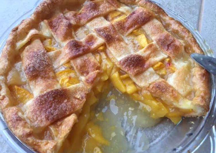 Pie de melocotón