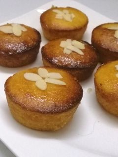 صورة لوصفة كاب كيك البسبوسه بالجبنه 🧁🍴