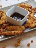 Fingers de pollo al horno con kikos y cacahuetes