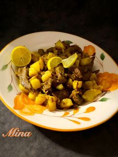 عکسی از دستور خوراک دل گوسفندی