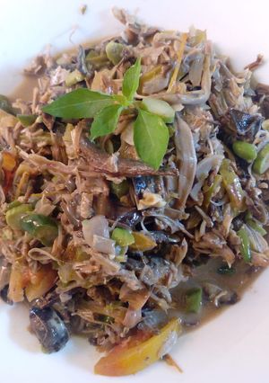 Foto resep Tumis Jantung Pisang Pete Ikan Asin