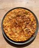 Spanish inspired omelette with potato, onion and pumpkin in air-fryer!