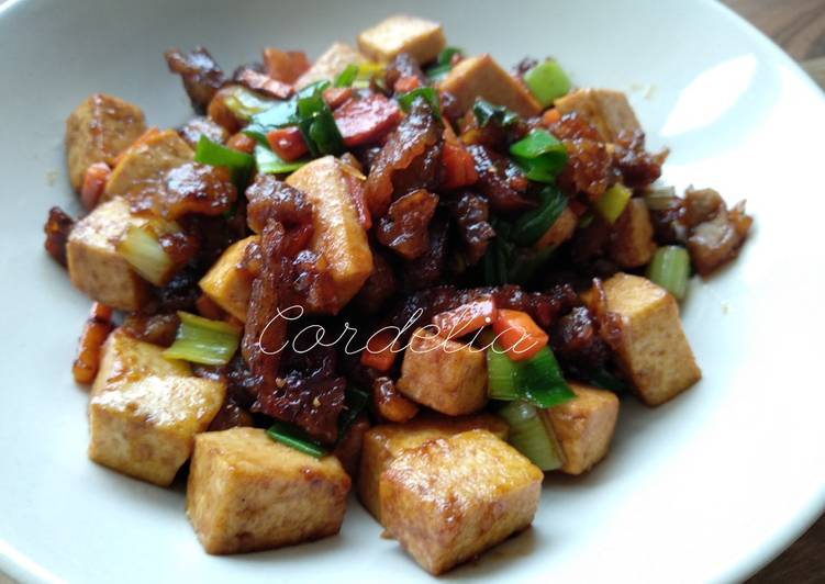 Beef tofu stir fry