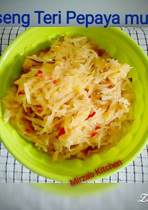 Foto resep Oseng Teri Pepaya muda