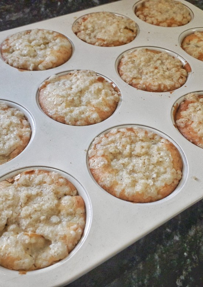 Una foto de Muffins de pera con crumble