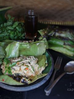 Foto resep Nasi bakar ayam jamur (source @anitajoyo)