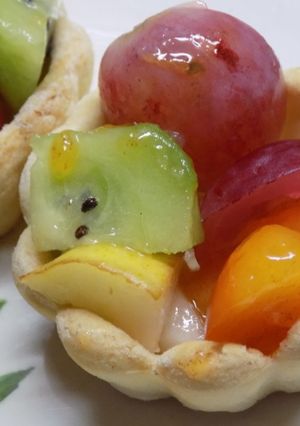 Una foto de Tarteletas rellenas con ensalada de frutas
