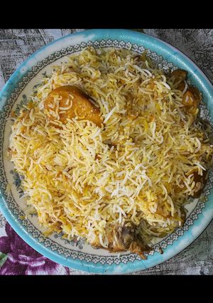 A picture of                          chicken biryani.