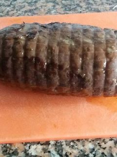 Una foto de Pularda rellena de higos