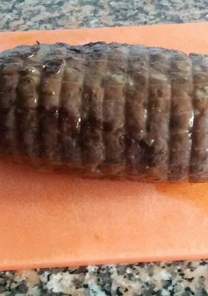 Una foto de Pularda rellena de higos