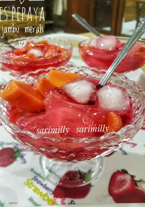 Foto resep Es Pepaya Jambu Merah