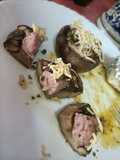 Setas rellenas de longaniza