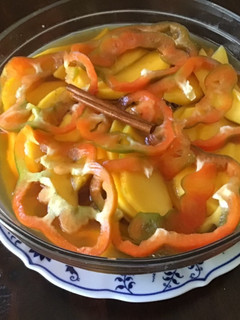 A picture of California Farm sweet and sour mango salad.