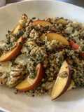 Peach, cauliflower and quinoa salad