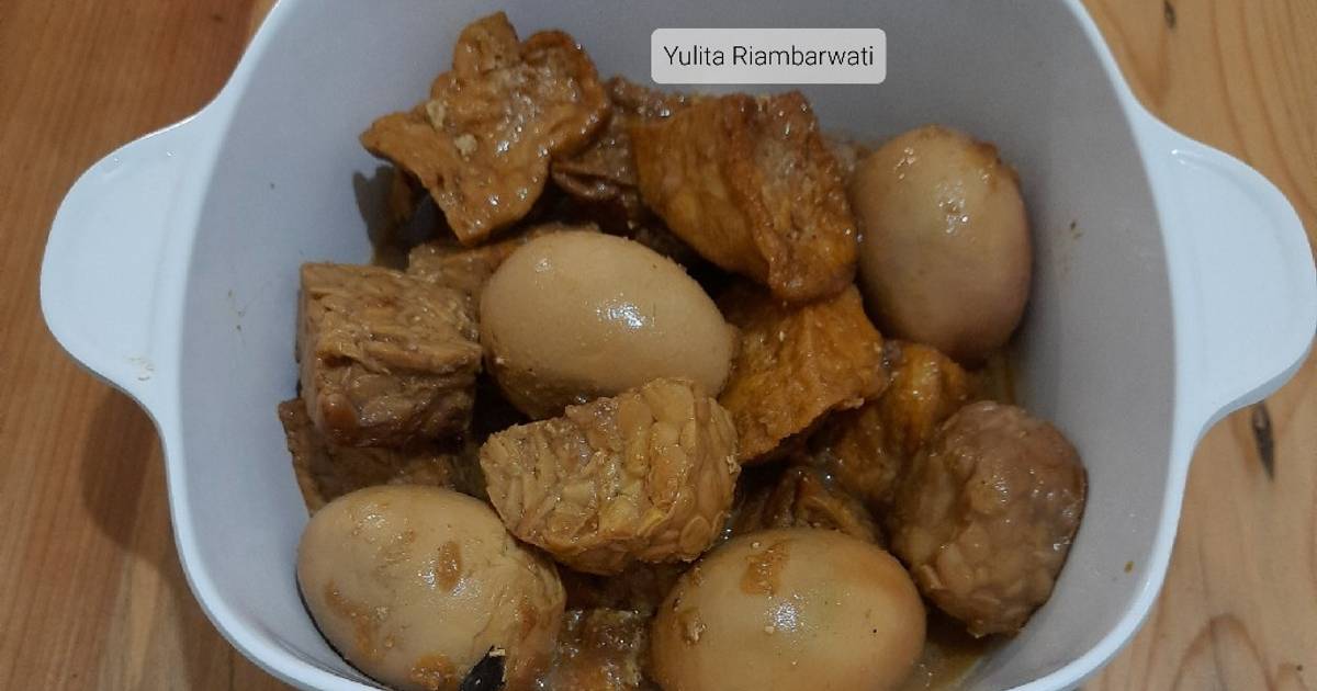 Resep 424 Semur Telur Tahu Tempe Berempah Paling Mudah dan Enak
