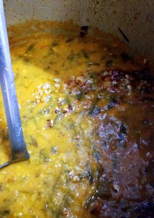 A picture of Sai bhaji (Sindhi style dal Palak).