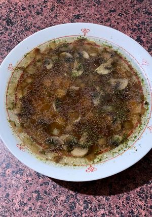 Фото Суп гречаний з шампіньйонами.