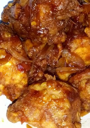 Foto resep Ayam pok2 tepung saus kecap