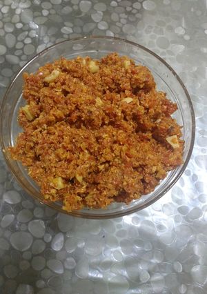 A picture of Gajar halwa in 15 minutes.
