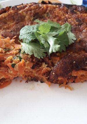 Una foto de Tortilla de zanahorias