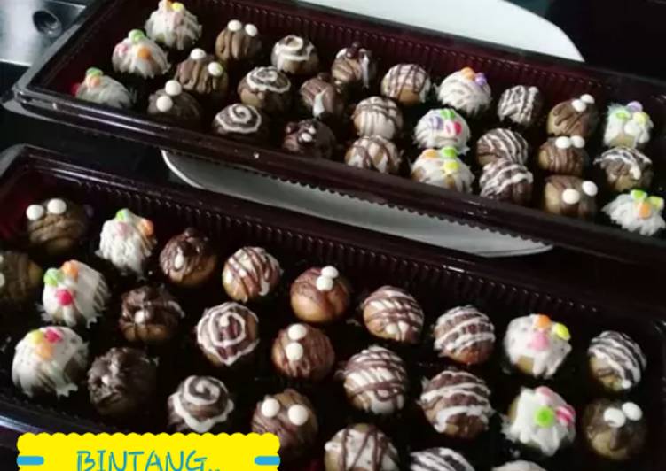 Resep: Untuk Mencoba Di RumahBola2 coklat simple..Bintang.