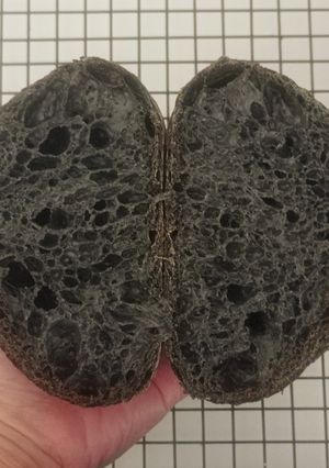 Foto resep Charcoal Sourdough Bread (Open Bake Method - Oven Tangkring)